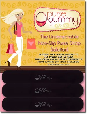 Stop Strap Slips - Non Slip Grip Strip Pad for Handbag Strap - Shoulder Bag, Tote bag, Diaper Bag Cushion Accessory - SET of 6 PIECES