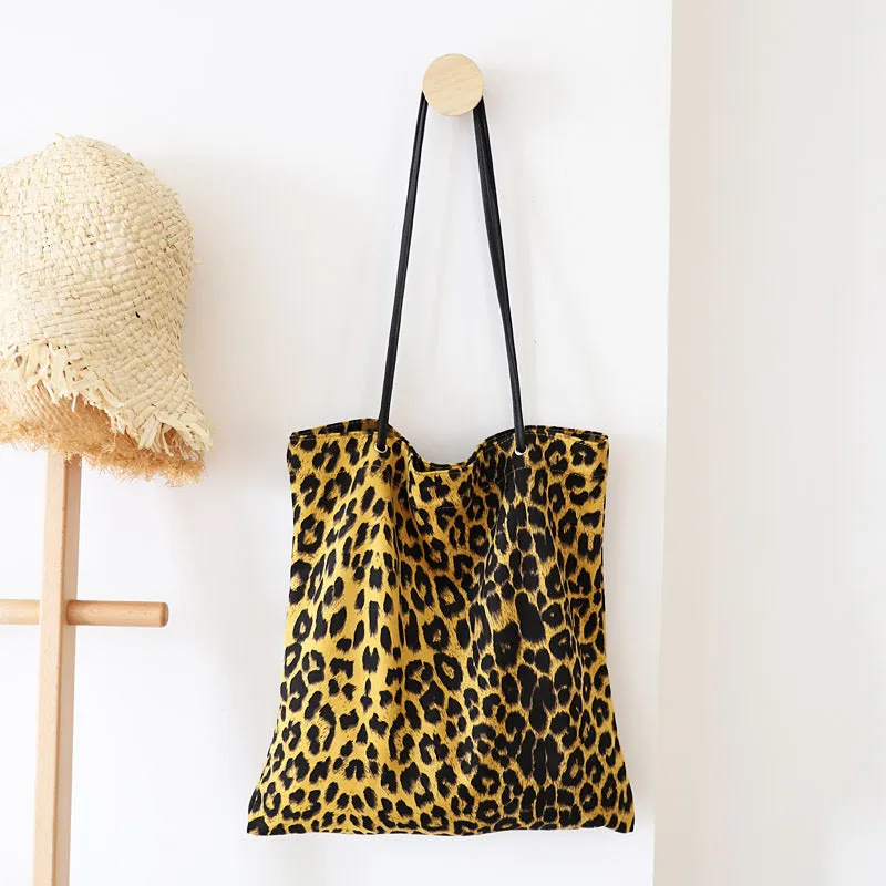 Style Retro Simple Fashionable Leopard Pattern Bags