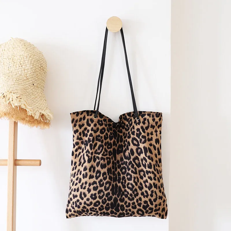 Style Retro Simple Fashionable Leopard Pattern Bags