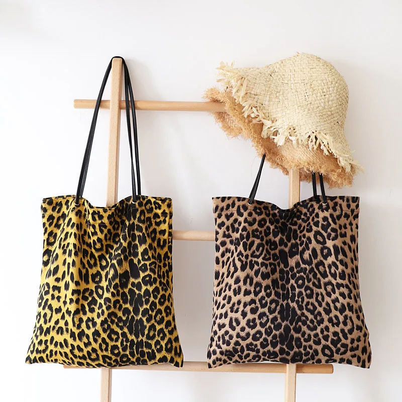 Style Retro Simple Fashionable Leopard Pattern Bags