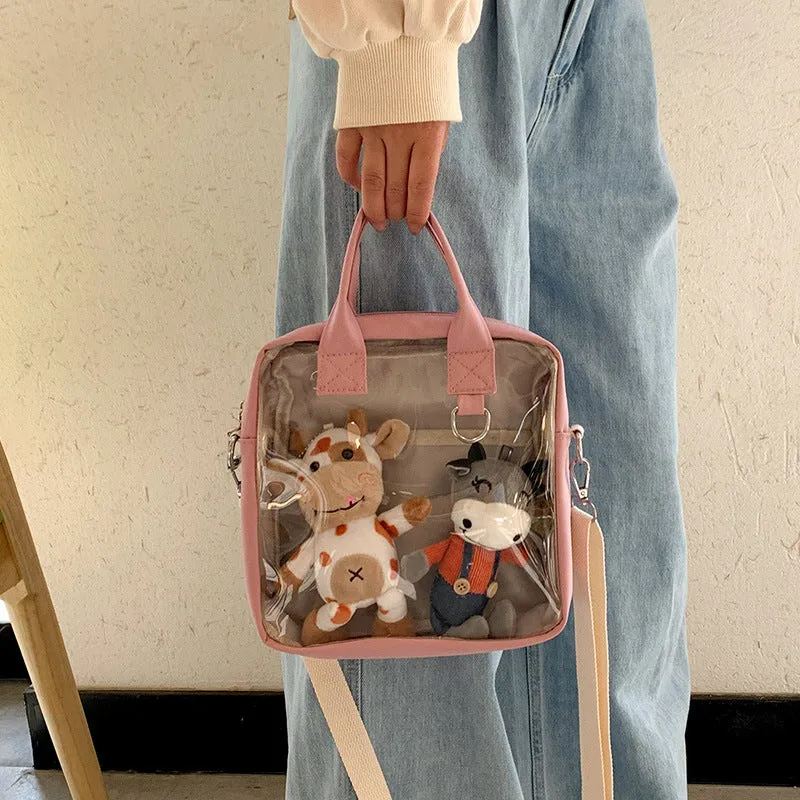 Style Transparent Cartoon Young Cute Dual-purpose Crossbody Bags