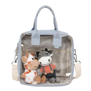 Style Transparent Cartoon Young Cute Dual-purpose Crossbody Bags