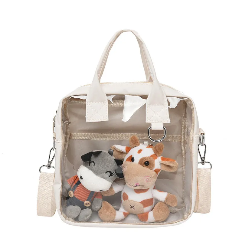 Style Transparent Cartoon Young Cute Dual-purpose Crossbody Bags