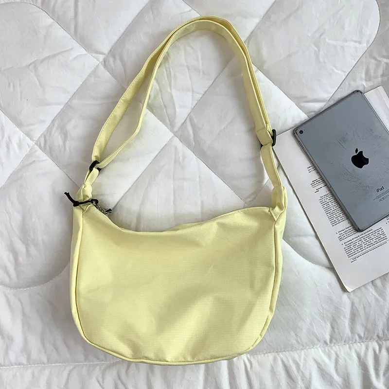 Style Versatile Simple Waffle Artistic Solid Crossbody Bags