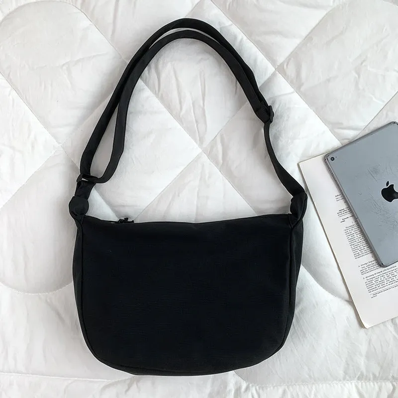 Style Versatile Simple Waffle Artistic Solid Crossbody Bags