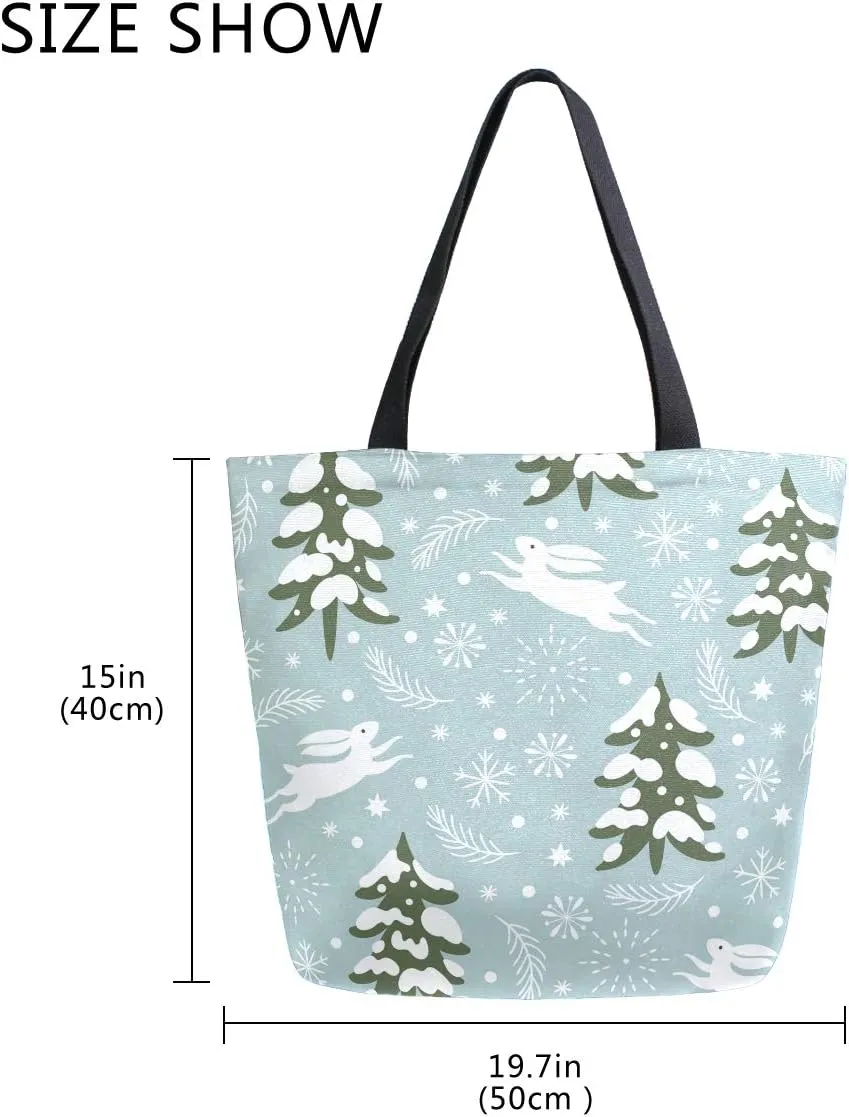 SUABO Tote Bag Reusable Grocery Bags Women Canvas Shopping Bag for Outdoor