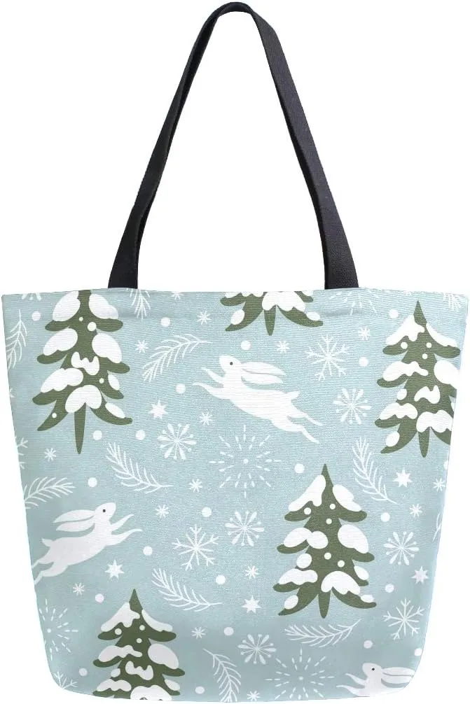 SUABO Tote Bag Reusable Grocery Bags Women Canvas Shopping Bag for Outdoor
