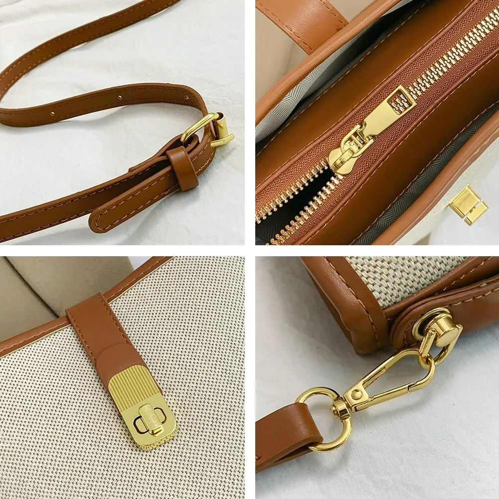 Summer Purses For Women Casual Crossbody Bags Small Bucket Bag Handbag Shoulder Bag Simple Purse Top Handle Travel Gift 2024
