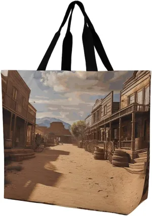 Sunrise on The Lake Tote Bag for Women Reusable Grocery Shoulder Bags Shopping Bag for Travel, Groceries