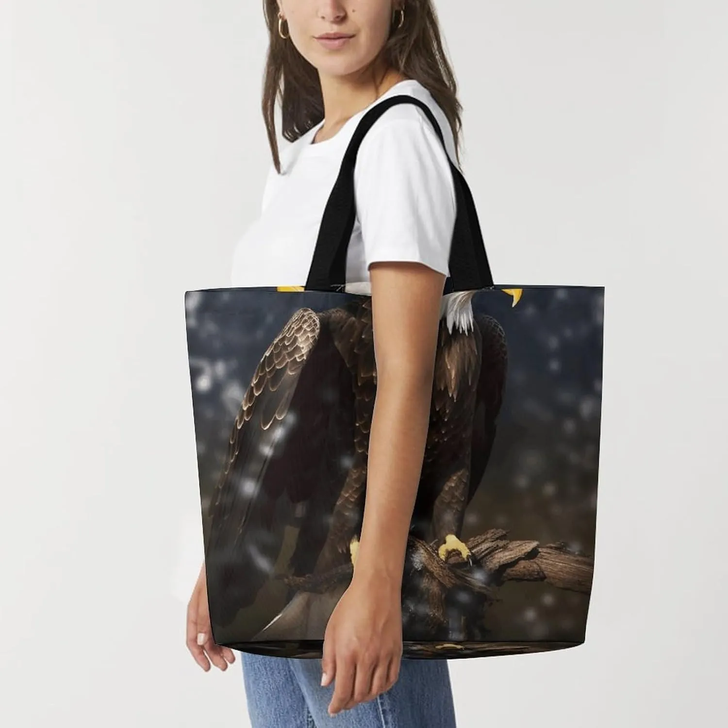 Sunrise on The Lake Tote Bag for Women Reusable Grocery Shoulder Bags Shopping Bag for Travel, Groceries