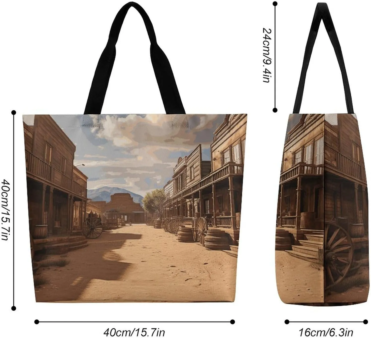 Sunrise on The Lake Tote Bag for Women Reusable Grocery Shoulder Bags Shopping Bag for Travel, Groceries