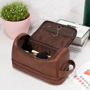 Supportive policies Convenient Customer-approved Men's Cosmetic Hook Toiletry Portable Neutral With Bag