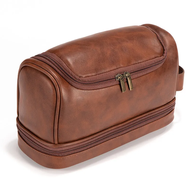 Supportive policies Convenient Customer-approved Men's Cosmetic Hook Toiletry Portable Neutral With Bag