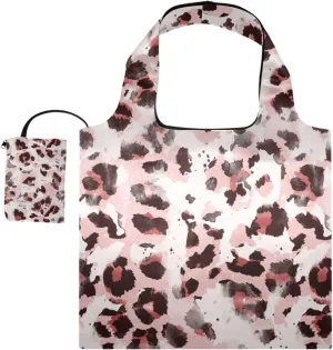 susiyo Animal Skin Leopard Red Foldable Reusable Grocery Shopping Tote Bag Heavy Duty Eco-friendly Travel Recycle Shoulder Bag Folding to fits in Pocket for Women Men