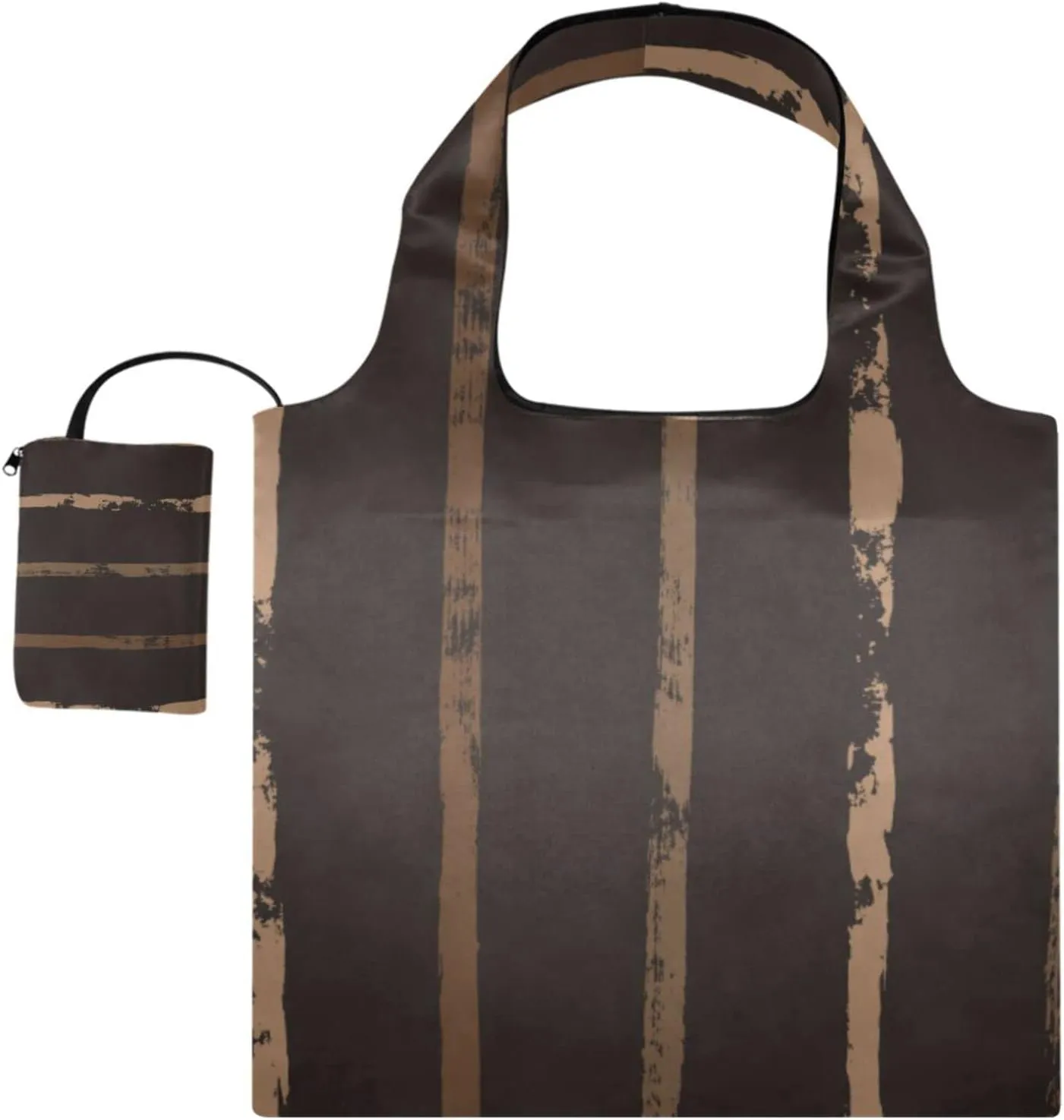 susiyo Paint Stripe Foldable Reusable Grocery Shopping Tote Bag Heavy Duty Eco-friendly Travel Recycle Shoulder Bag Folding to fits in Pocket for Women Men