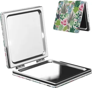 Sweet Aloe Cactus Women Mini Cosmetic Mirror Folding Portable Pocket Makeup Mirror
