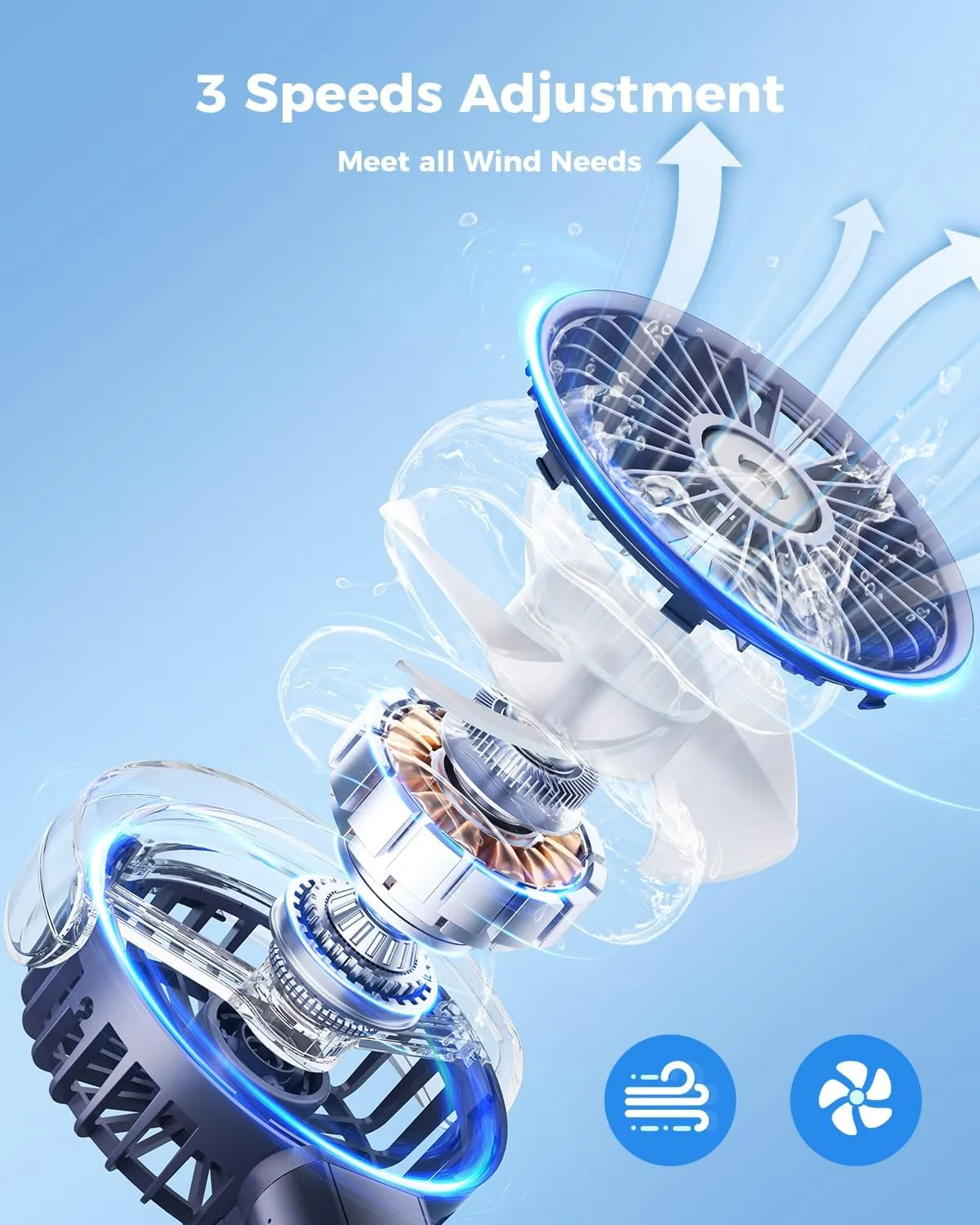 SWEETFULL Misting Fan Portable - 180° Foldable Handheld Personal Fan with Mist Spray, 3 Speeds, 30ml Water Tank, USB Rechargeable for Travel, Outdoors, Makeup, Camping, Home, and Office Use