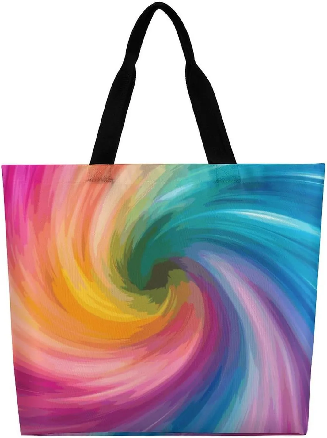 Swimming Dolphin in Blue Sea Tote Bag for Women Reusable Grocery Shoulder Bags Shopping Bag for Travel, Groceries