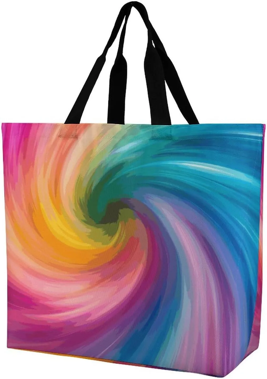 Swimming Dolphin in Blue Sea Tote Bag for Women Reusable Grocery Shoulder Bags Shopping Bag for Travel, Groceries