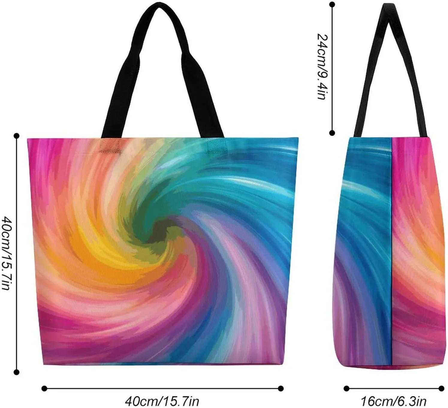 Swimming Dolphin in Blue Sea Tote Bag for Women Reusable Grocery Shoulder Bags Shopping Bag for Travel, Groceries
