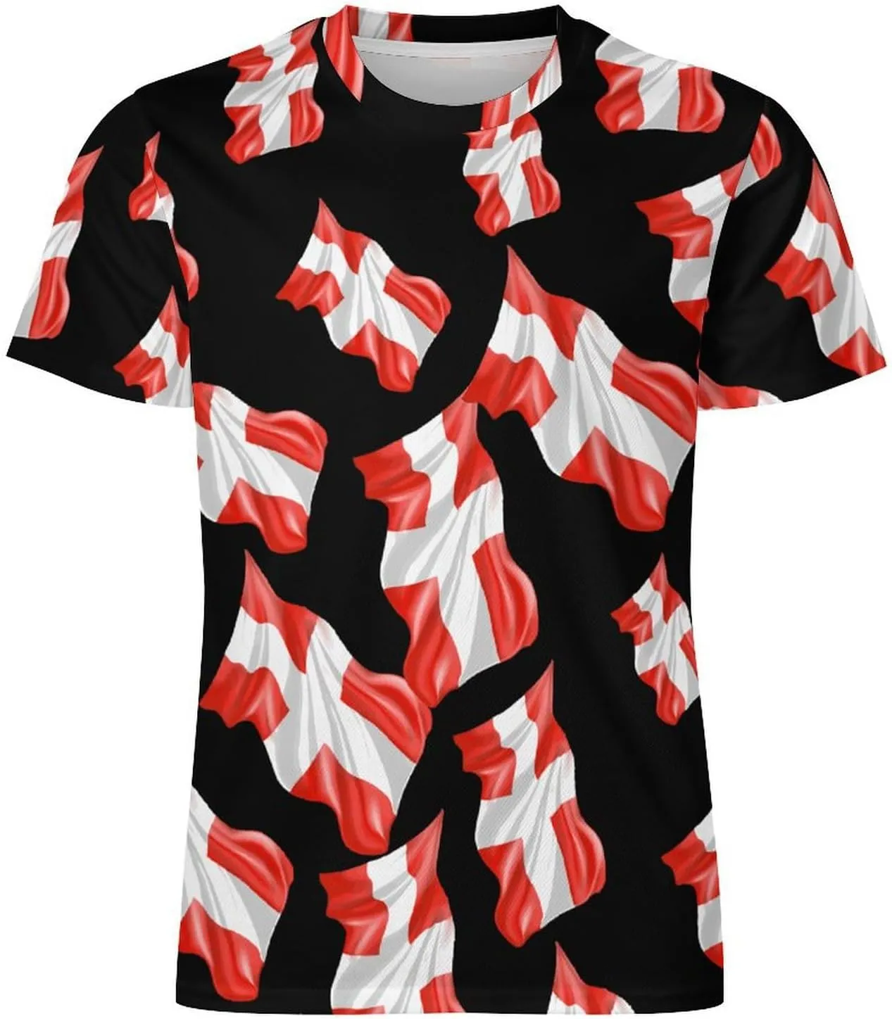Switch Flag Graphic Tees for Men Print Short Sleeve T-Shirts Casual Tops