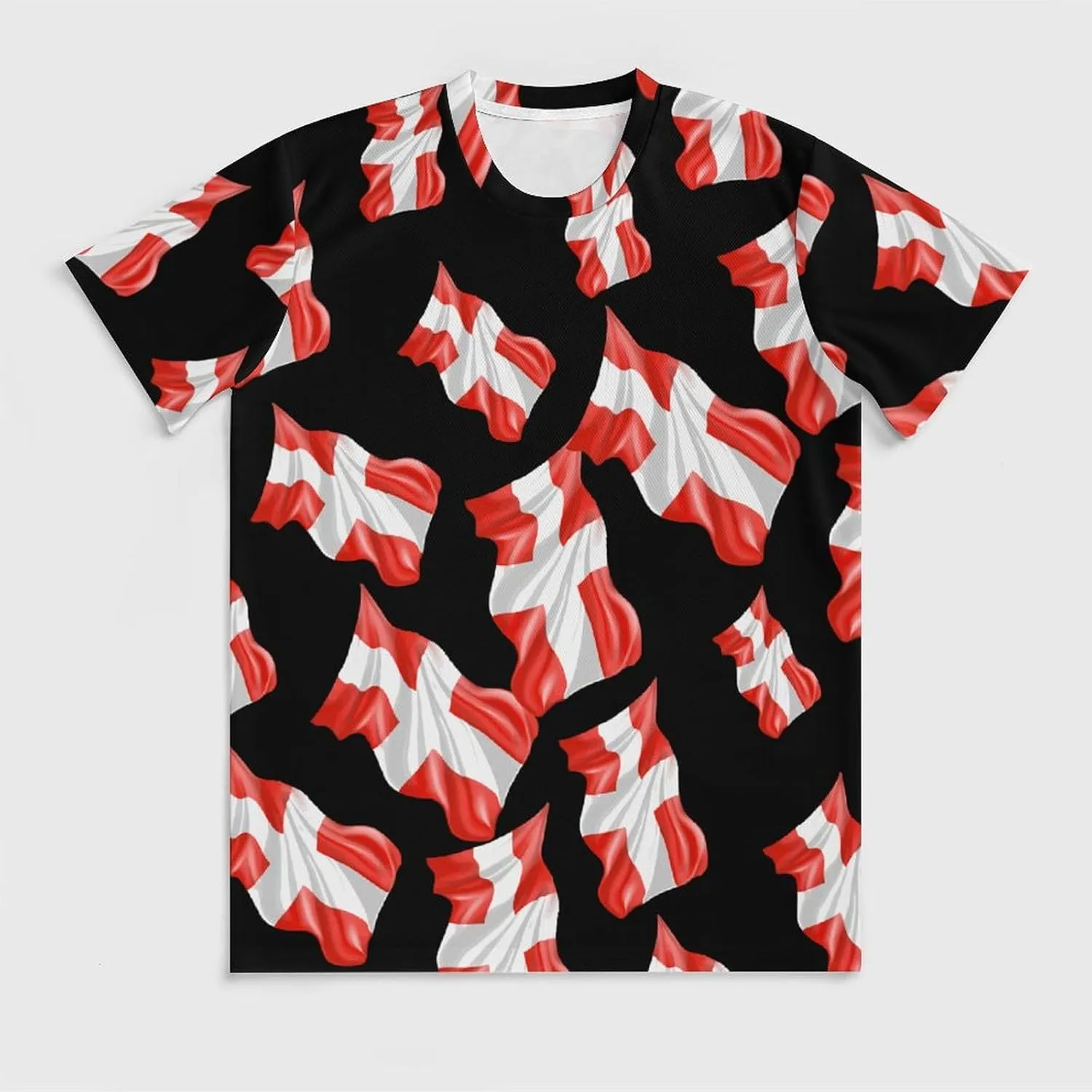 Switch Flag Graphic Tees for Men Print Short Sleeve T-Shirts Casual Tops