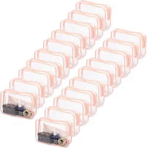Tbestmax 10 Pack Clear Cosmetic Bags Makeup Bags Portable Waterproof TSA Approved Travel Toiletry Bags Organizer
