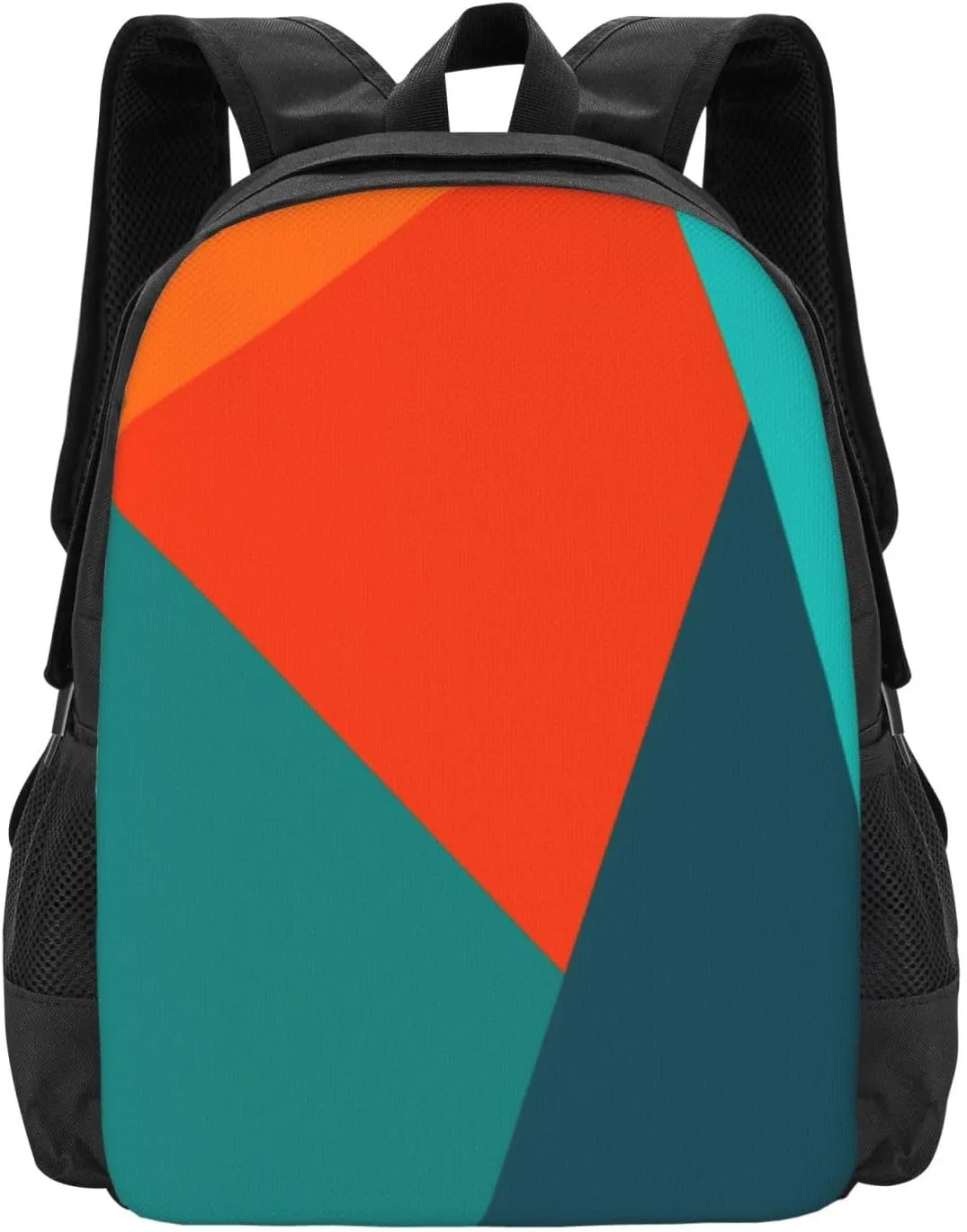 Teal Orange Lightweight Packable Backpack Travel Casual Hiking Daypack Foldable Backpack For Men Women