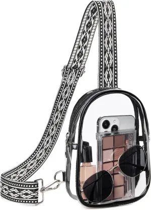 Telena Clear Bag for Stadium Events Women's Clear Purses for Women Stadium Crossbody Bag