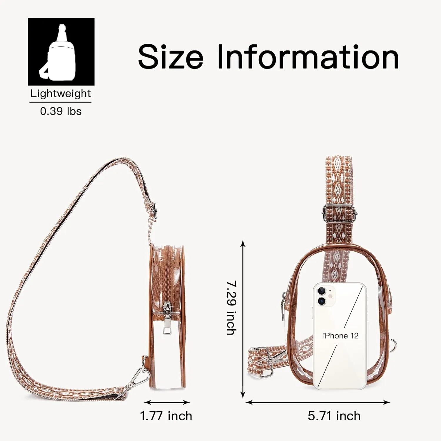 Telena Clear Bag for Stadium Events Women's Clear Purses for Women Stadium Crossbody Bag