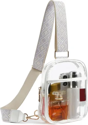 Telena Clear Bag for Stadium Events Women's Clear Purses for Women Stadium Crossbody Bag