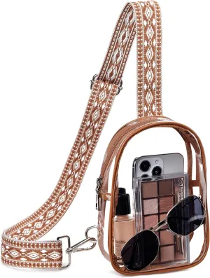 Telena Clear Bag for Stadium Events Women's Clear Purses for Women Stadium Crossbody Bag