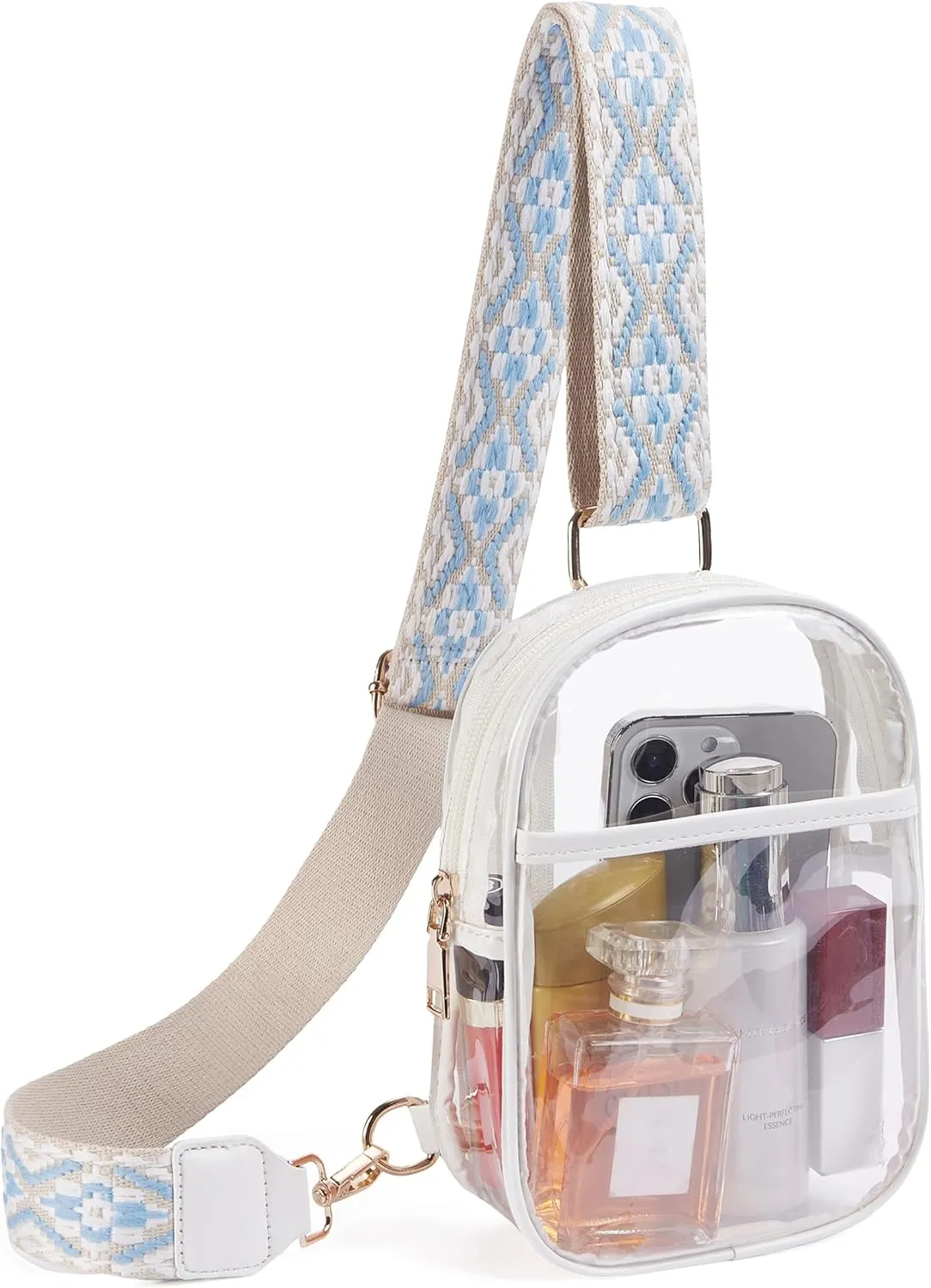 Telena Clear Bag for Stadium Events Women's Clear Purses for Women Stadium Crossbody Bag