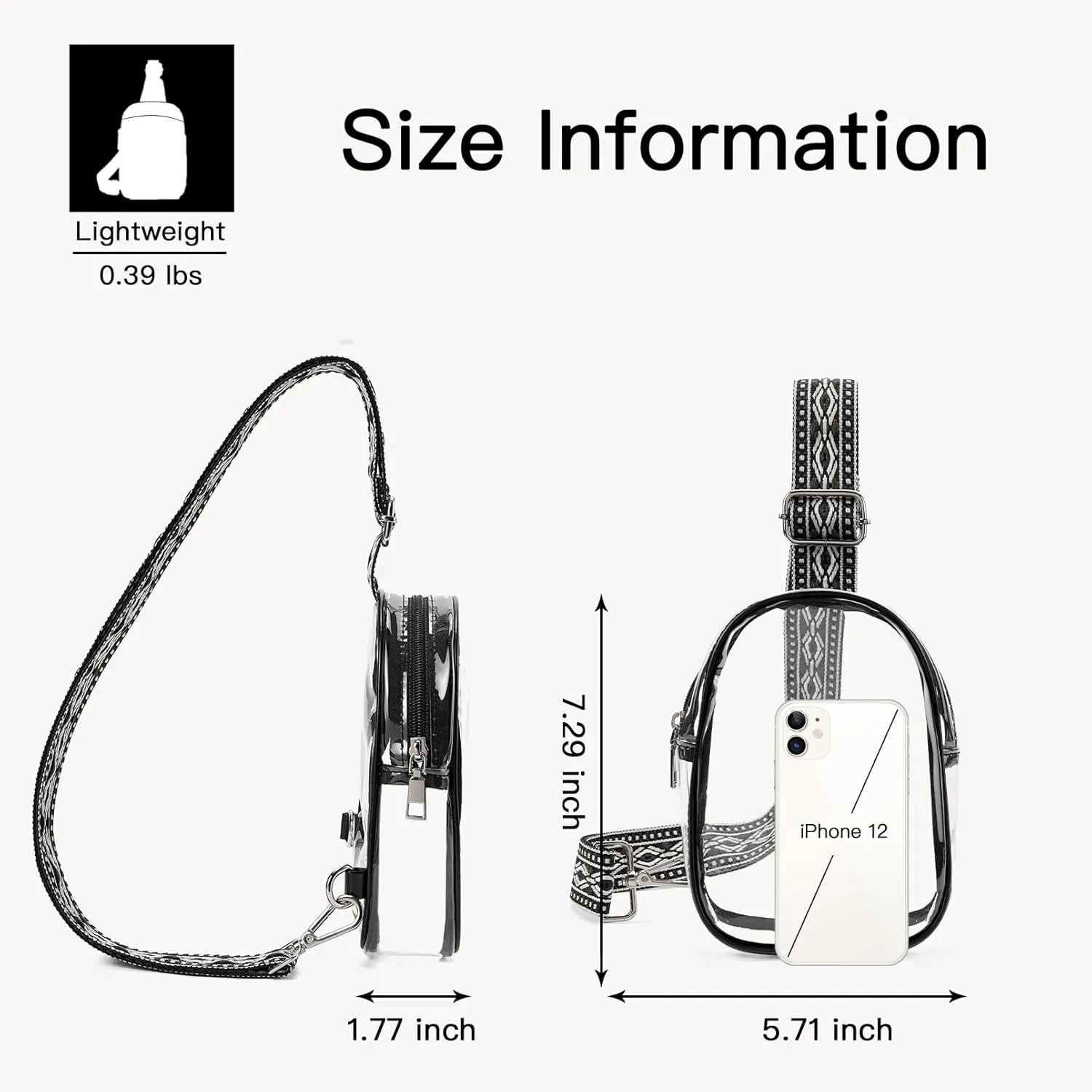 Telena Clear Bag for Stadium Events Women's Clear Purses for Women Stadium Crossbody Bag