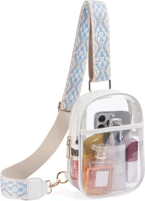 Telena Clear Bag for Stadium Events Women's Clear Purses for Women Stadium Crossbody Bag