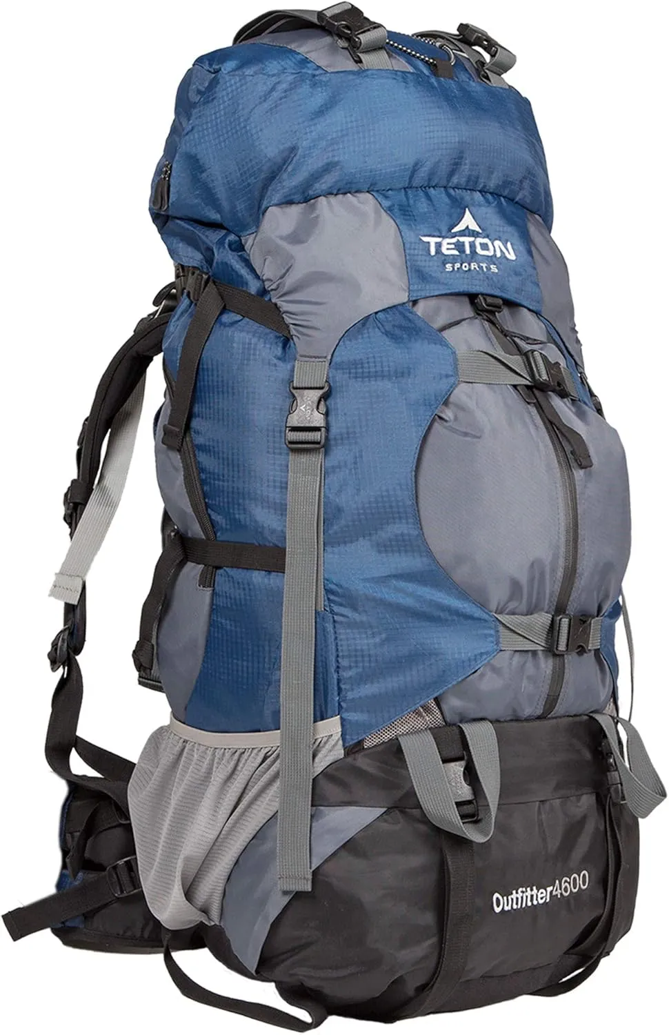 TETON Sports Outfitter 4600 Ultralight Internal Frame High-Performance Backpack for Hiking, Camping, Travel, and Outdoor Activities; 75L, Blue