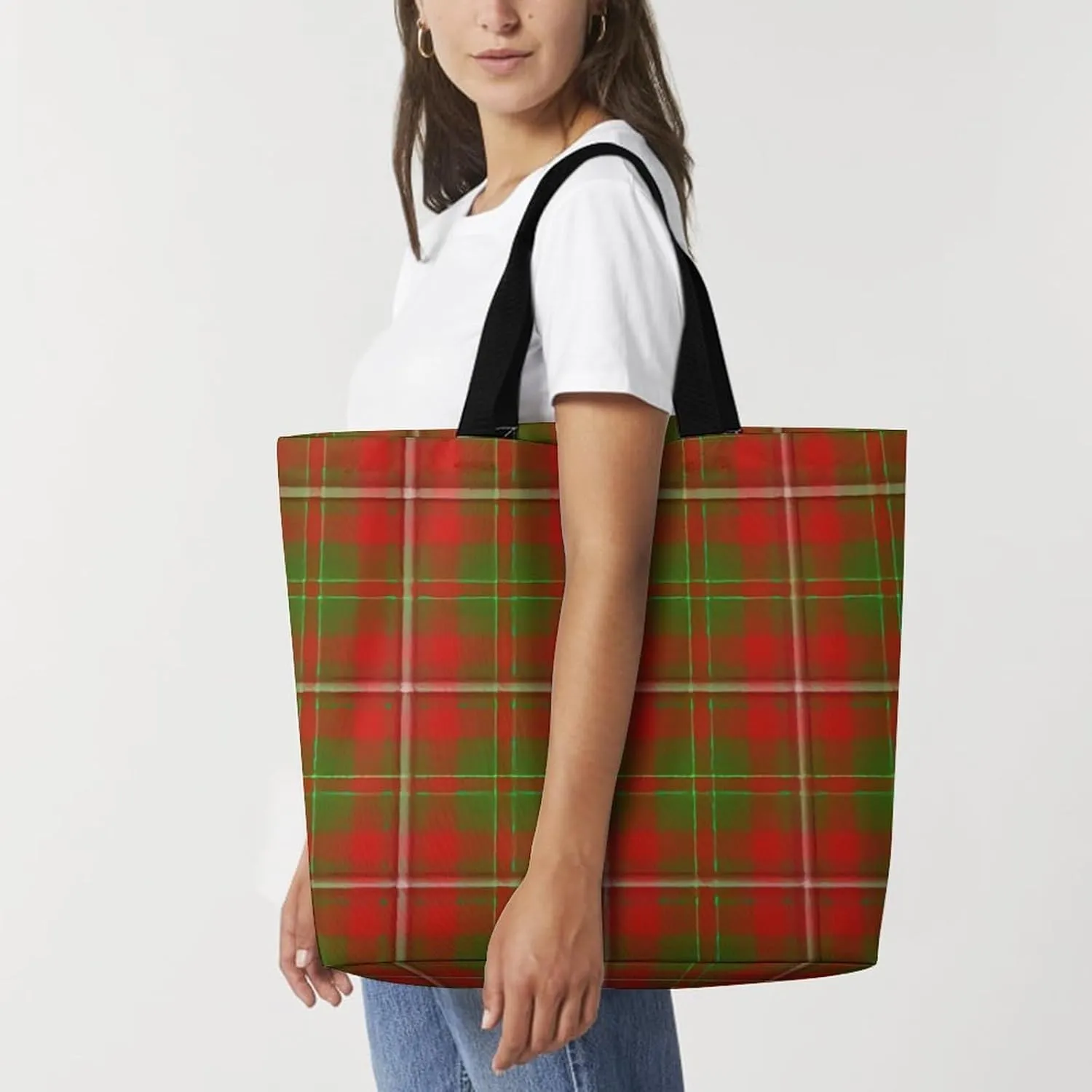 The Look of Warm Oak Wood Grain Texture Large Capacity Single Shoulder Shopping Bag, Fashionable Shopping Bag