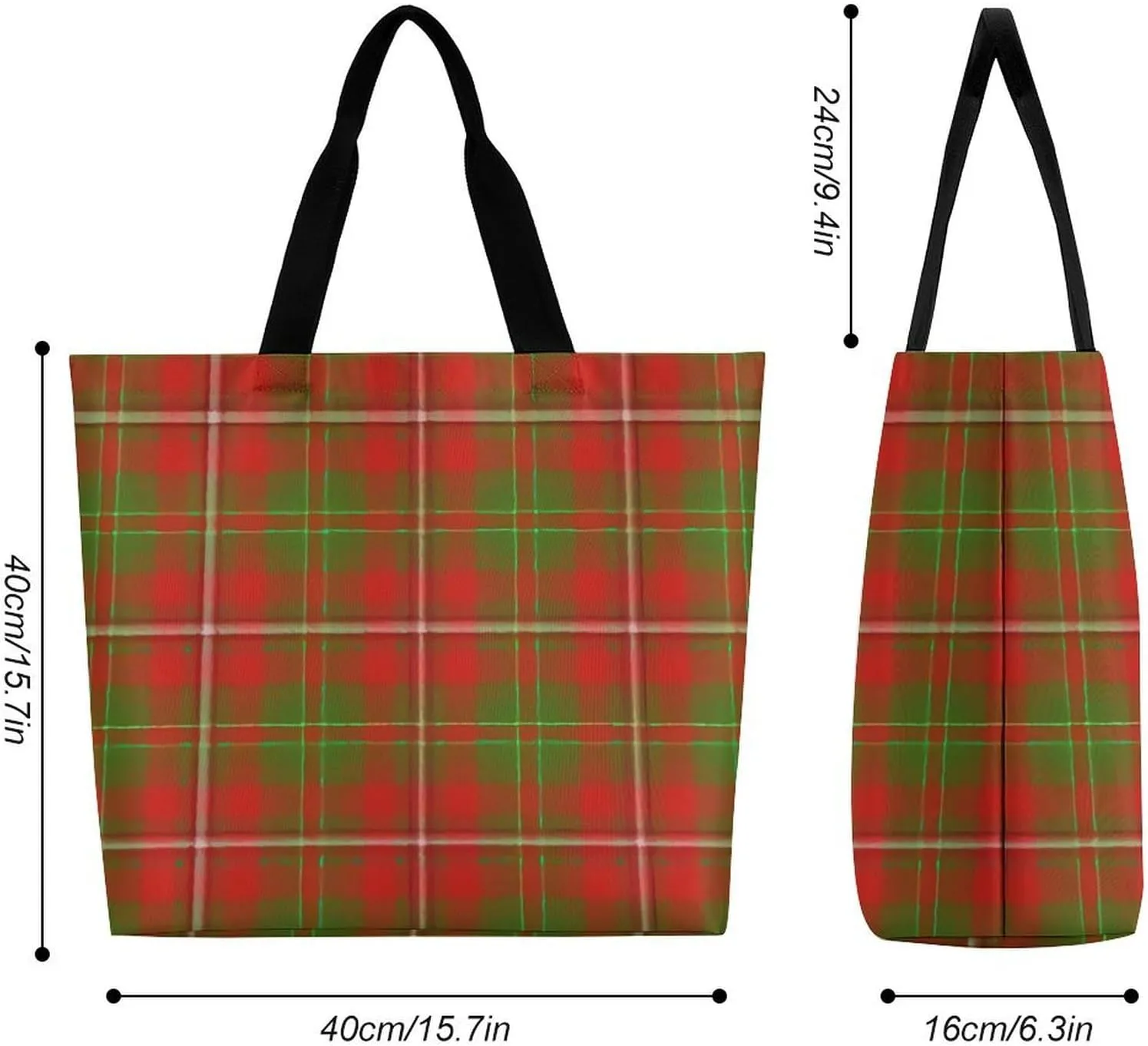 The Look of Warm Oak Wood Grain Texture Large Capacity Single Shoulder Shopping Bag, Fashionable Shopping Bag