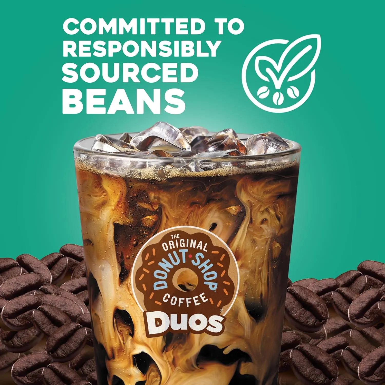 The Original Donut Shop ICED Duos Cookies   Caramel Coffee, Keurig Single Serve K-Cup Pods, 72 Count