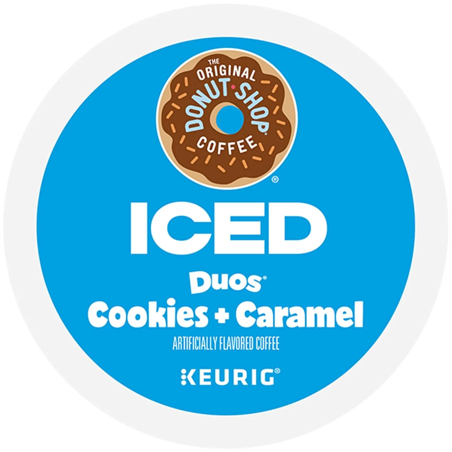 The Original Donut Shop ICED Duos Cookies   Caramel Coffee, Keurig Single Serve K-Cup Pods, 72 Count