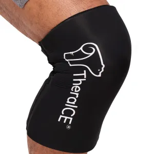 TheraICE Knee Ice Pack Wrap Compression Sleeve for Injuries, Reusable Gel Cold Packs Brace Also for Hamstring & Qaud - Flexible Cold Wrap Recovery from & Pain Relief (XL)
