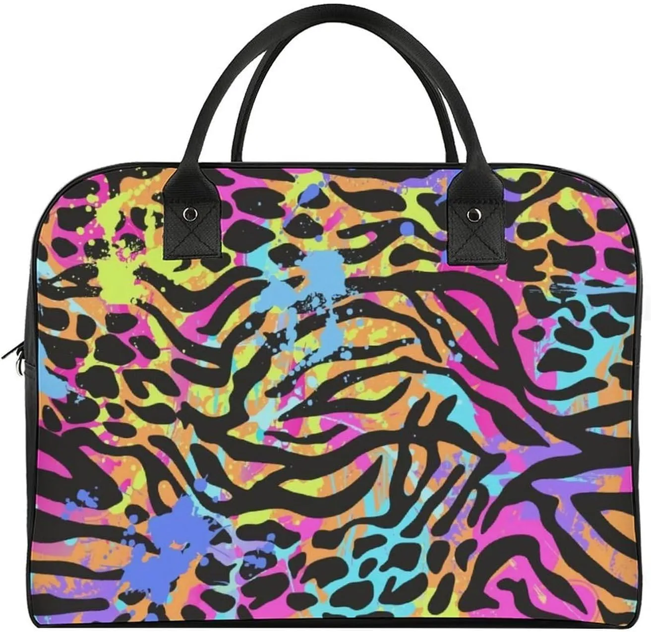 TigerPrint Fashionable Large Capacity Travel Handbag Unisex