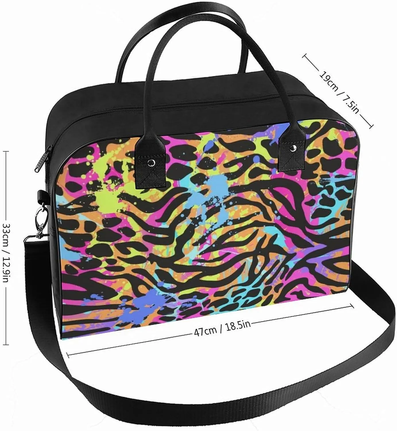 TigerPrint Fashionable Large Capacity Travel Handbag Unisex