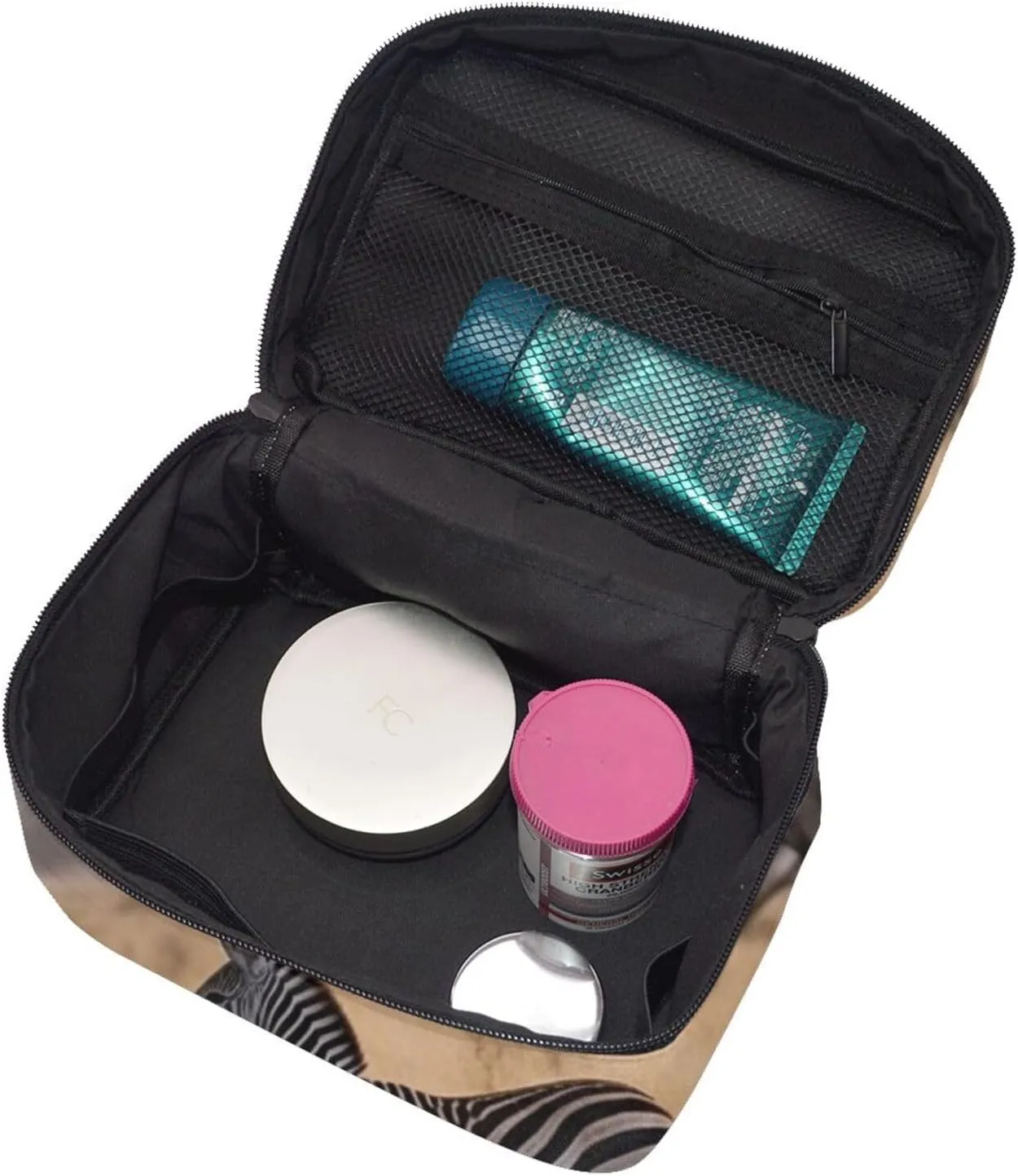 Toiletry Bag for Women Men Dopp Kit Travel Makeup Bag Make Up Organizers Cosmetic Bag Africa Grassland Zebra Hanging Toiletry Bag Shaving Bag with Large Capacity for Travel