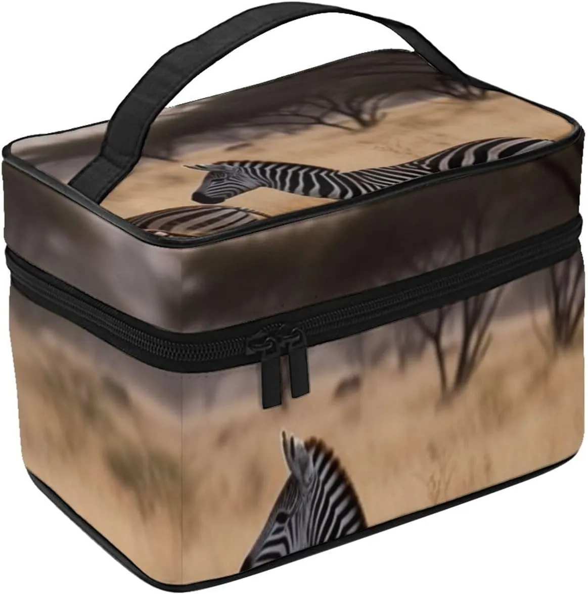 Toiletry Bag for Women Men Dopp Kit Travel Makeup Bag Make Up Organizers Cosmetic Bag Africa Grassland Zebra Hanging Toiletry Bag Shaving Bag with Large Capacity for Travel