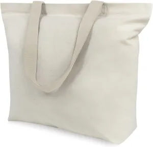 TOPDesign 2-Pack Canvas Tote Bags with Magnetic Snap, Reusable Grocery Shopping Bags, DIY Your Creative Designs
