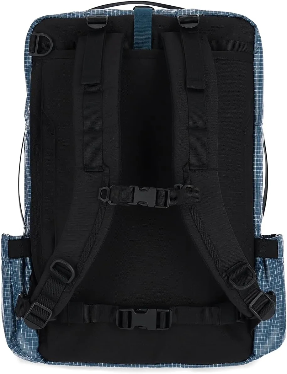 Topo Designs Global Travel Bag 30-40 Liter - Carry-on Compliant Versatile Pack, 3 Carry Options, External Laptop Sleeve (Eco-Friendly, 30L, Apex Pond Blue)