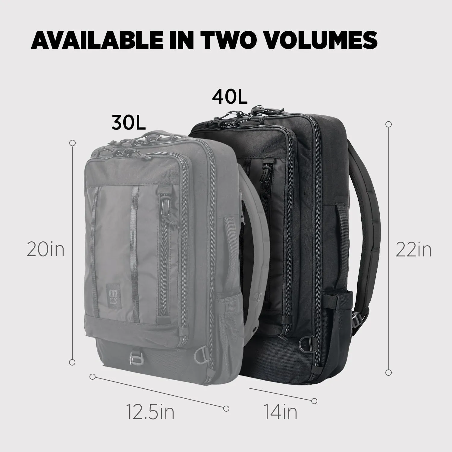 Topo Designs Global Travel Bag 40l - Black/black - 40 L
