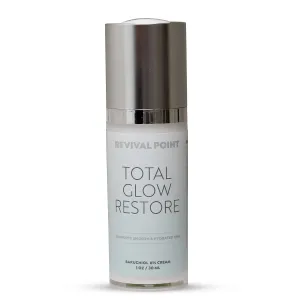 Total Glow Restore Firming Face Cream - Advanced 6% Bakuchiol Booster with Sodium Hyaluronate (Hyaluronic Acid) Peptides & Ceramides- 99% Pure Cosmetic-Grade Bakuchiol Retinol Alternative