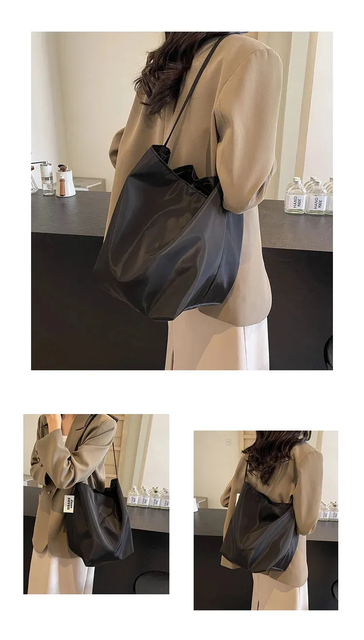 Tote Bag for Women 2024 New Nylon Fabric Underarm Bucket Bag, Red Niche Fashion Simple Shoulder Bag Una Bolsa De Hombro